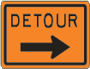 Vulcan Signs - M4-9R - Detour Right Arrow