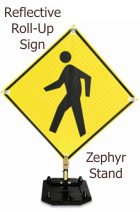 Vulcan Utility Signs - Mesh Sign and Zephyr Sign Stand